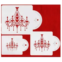 Set Stencil Lampadario, 3 pezzi