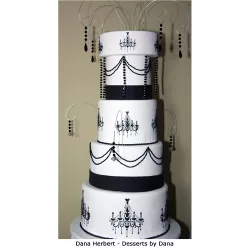 Stencil set chandelier, 3 pieces