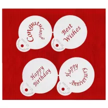 Birthday stencils, set of 4