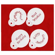 Birthday stencils, set of 4