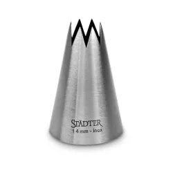 Bocchetta a stella 14 mm per grandi rosette e topping