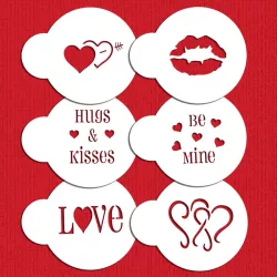 Set Stencil Love, 6 pezzi