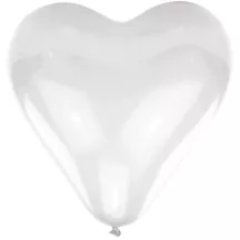 Palloncini a cuore bianchi, set da 10