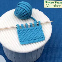 Silicone embosser knitting pattern for fondant