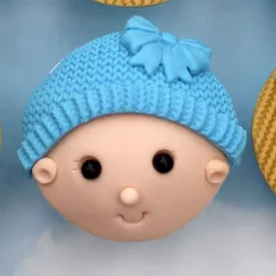 Silicone embosser knitting pattern for fondant