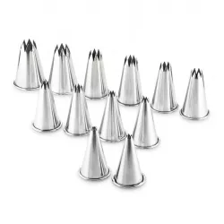 Set di bocchette a stella 12 pezzi in acciaio inox