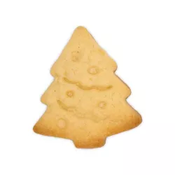 Christmas tree cookie cutter with ejector and embossing