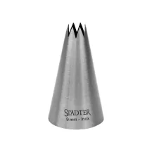 Sterntülle Edelstahl 9 mm für Toppings, Ränder und Rosetten