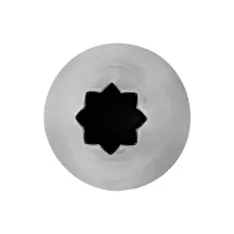 Stainless steel star nozzle 9 mm for toppings, rims and rosettes