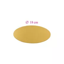 Piatti da torta tondi sottili dorati - 18 cm