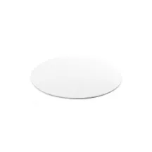 Thin round white cake board - 20 cm