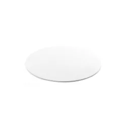 Piatto rotondo sottile per torte bianche - 20 cm