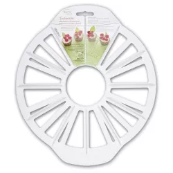 Plastic cake divider for 12 or 16 pieces