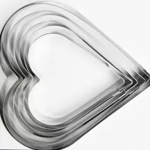 Anello per torta a cuore dritto Ø 26 cm, altezza 5 cm