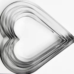 Anello per torta a cuore dritto Ø 26 cm, altezza 5 cm