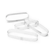 Perforated oval cake rings, 4 pieces