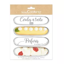Perforated oval cake rings, 4 pieces
