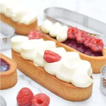 Perforated oval cake rings, 4 pieces