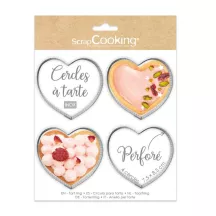 Anelli per torta Perforato a cuore, 4 pezzi
