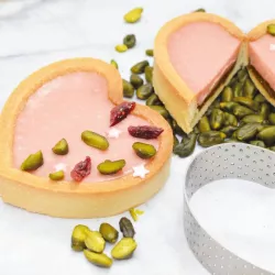 Perforated cake rings heart, 4 pieces