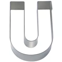 Emporte-pièce U pour biscuits en acier inoxydable, 6,5 x 5,3 x 2 cm