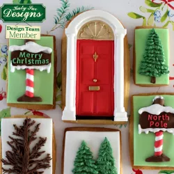 Stampino in silicone motivo porta per decorazione in Fondant
