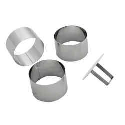 Starter and dessert mold with ejector, round