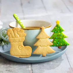 Christmas tree and boot cookie cutters