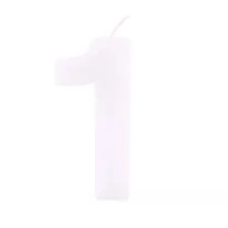 Birthday candle number 1 white