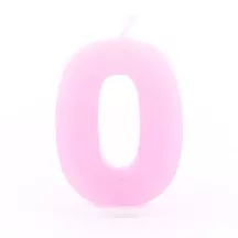 Bougie numérotée zéro rose