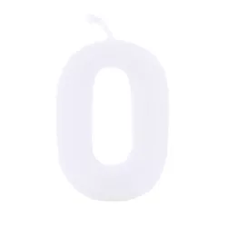 Cake candle number 0 white