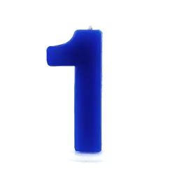 Candela di compleanno Numero 1 Blu