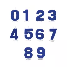 Birthday number candle 4 in blue