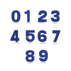 Birthday number candle 4 in blue