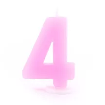 Birthday candle number 4 pink