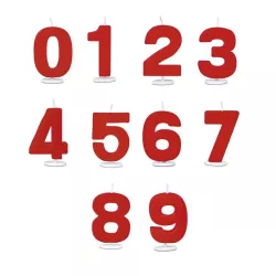Birthday candle number 4 red