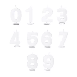 Cake candle number 9 white