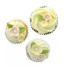Flowers and Leaves Made of Sugar - Yellow
