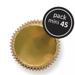 Mini moules à cupcakes en papier métallisé or, 45 pièces