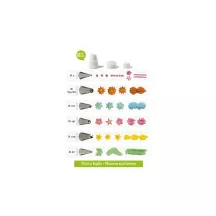 Set de tulle fleurs et feuilles