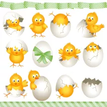 Serviettes Funny Chickens, 20 pièces