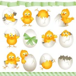Serviettes Funny Chickens, 20 pièces