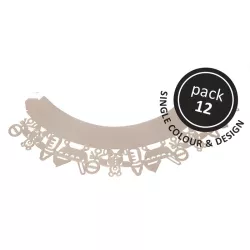 Rosa Baby Lace Cupcake Wrapper, 12 Stück