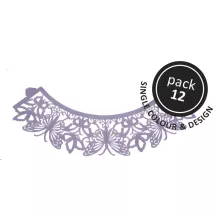 Cupcake wrapper Farfalle Lilla, set da 12