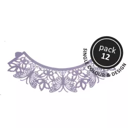 Cupcake wrapper Farfalle Lilla, set da 12