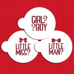 Stencil Boy or Girl, set da 3