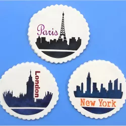 Stencil Set City Skyline, 3 pieces