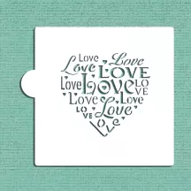 Schablone Love Herz