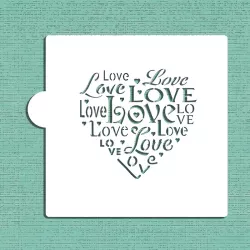 Love heart stencil