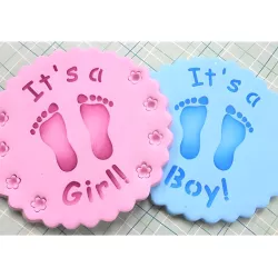Set di Stencil Piedino Baby, 2 pezzi